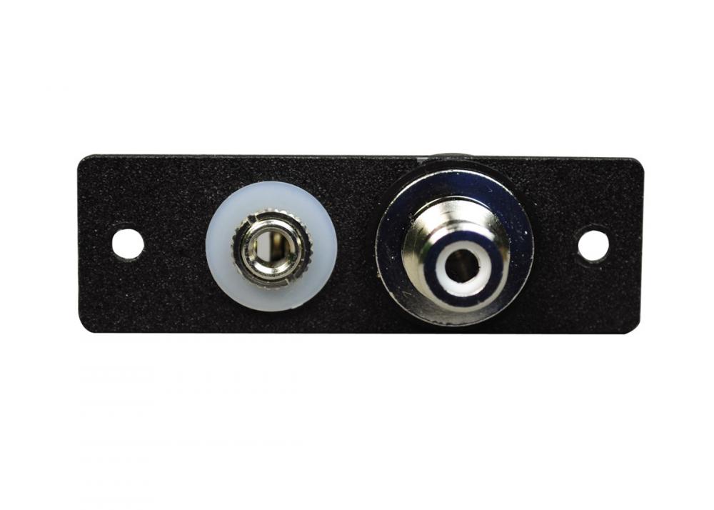 1P,BLACK,RCA F/BNC WITH 3.5MM