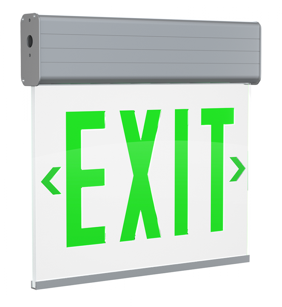 EDG EXIT 1FACE GR-L CLEAR-PANEL AL-HSNG
