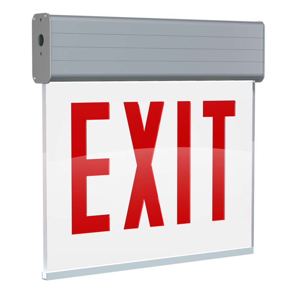 EDGELIT CH EXIT 1FACE WH-P AL-H NO-ARW