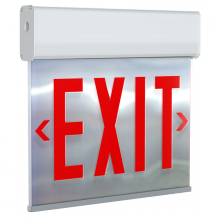RAB Lighting EXITEDGE-1MPW/E - EDG EXIT 1FACE EM RED-L MR-PANEL WH-HSNG
