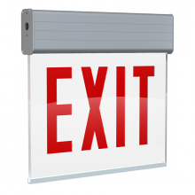 RAB Lighting EXITEDGE-1WPCH - EDGELIT CH EXIT 1FACE WH-P AL-H NO-ARW