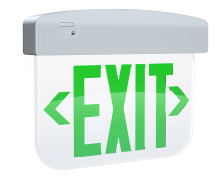 RAB Lighting EXITEDGE34-1GW - EDG PLASTIC EXIT 1FACE GR-L CLEAR-P WH-H