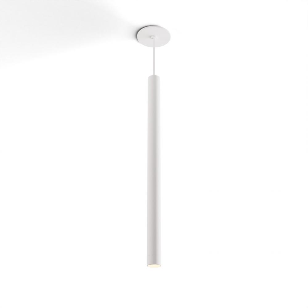 Combi Pendant 24&#34; Single Unit Matte White with Matte White Canopy, Suspension / Flush Mount 2-in