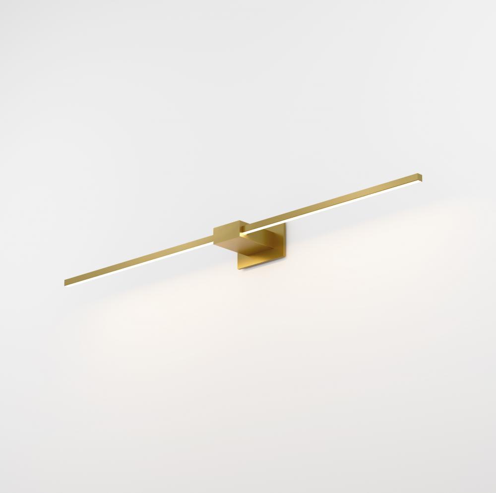 Z-Bar Wall Sconce, Soft Warm, Gold, 36,&#34; Center Mount