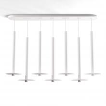 Koncept Inc CMP-L7-S-24-MWT+MPTB9 - Combi Pendant 24&#34; Linear 7 Combo Matte White with Matte White Canopy