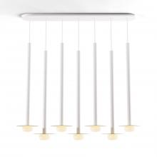 Koncept Inc CMP-L7-S-36-MWT+MBRS9+GLB - Combi Pendant 36&#34; Linear 7 Combo Matte White with Matte White Canopy