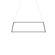 Z-Bar Pendant Rise Small Rectangle, Soft Warm, Silver, 40" x 14" x 12"