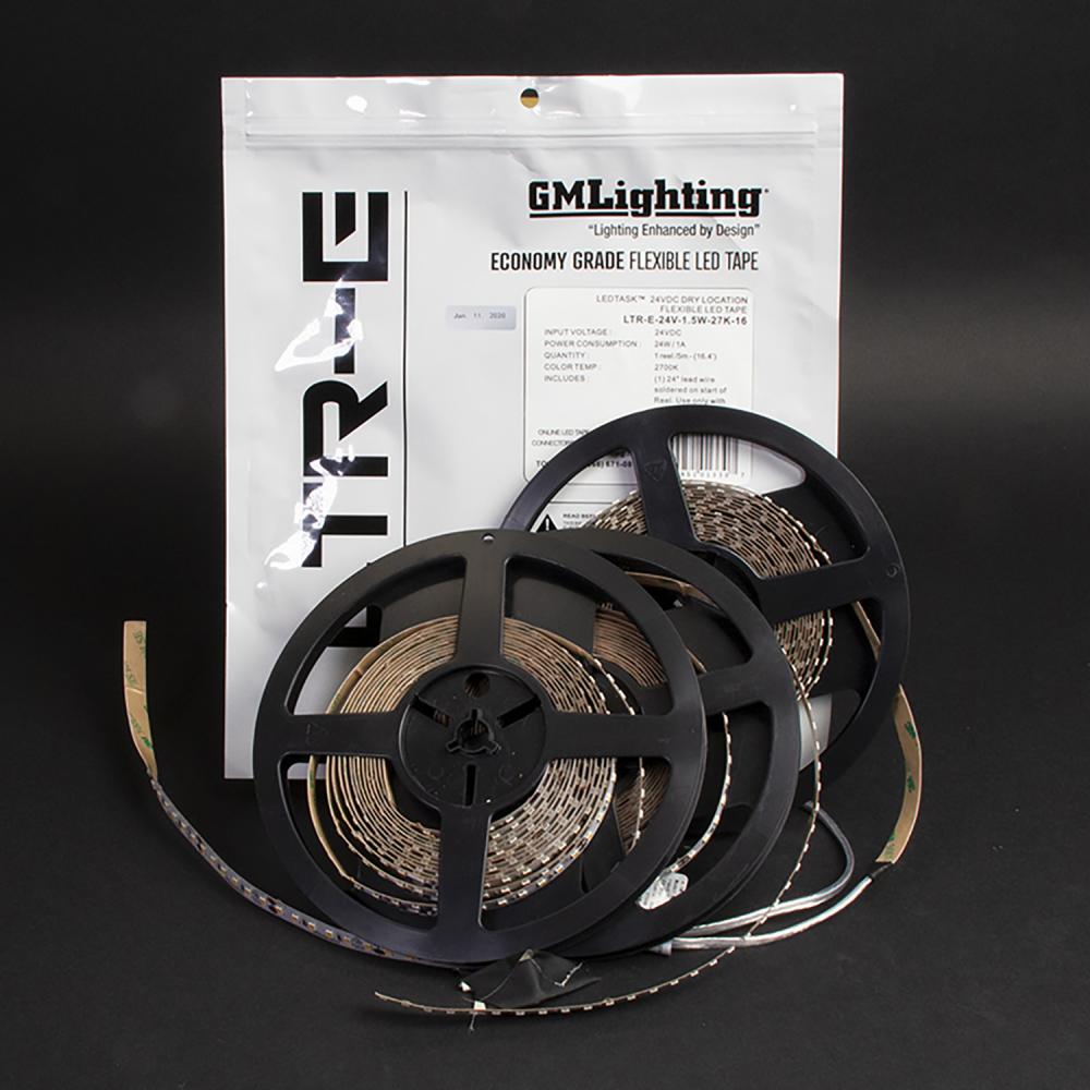 LEDTaskÃƒÂ¢Ã¢â‚¬Å¾Ã‚Â¢ 2020 24VDC LTR-E Economy Series Indoor Location LED Tape - 16&#39;-4&#34; Ree