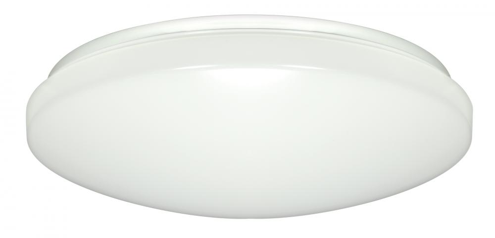 14&#34; Flush Mounted LED Light Fixture with Occupancy Sensor - White Finish