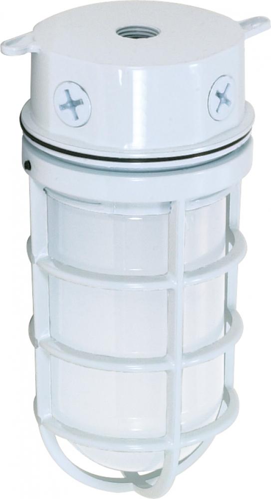 1 Light - 11&#34; Vapor Proof - Surface Mount with Frosted Glass - White Finish