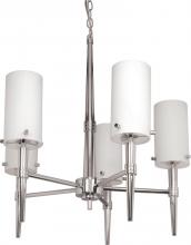 Nuvo 60/3865 - Jet ES - 5 Light 12 &#34; Chandelier w/ Satin White Glass - (5) 13w GU24 Lamps Included