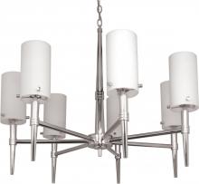 Nuvo 60/3866 - Jet ES - 7 Light 30 &#34; Chandelier w/ Satin White Glass - (7) 13w GU24 Lamps Included