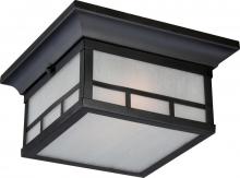 Nuvo 60/5706 - 2-Light 10&#34; Flush Mounted Outdoor Fixture in Stone Black Finish and Frosted Seeded Glass