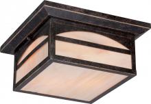 Nuvo 60/5756 - 2-Light 11.25&#34; Flush Mounted Outdoor Fixture in Umber Bronze Finish and Honey Stained Glass