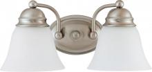 Nuvo 62/1122 - 2 Light - Empire LED 15&#34; Vanity Wall Fixture - Brushed Nickel Finish - Frosted Glass - Lamps