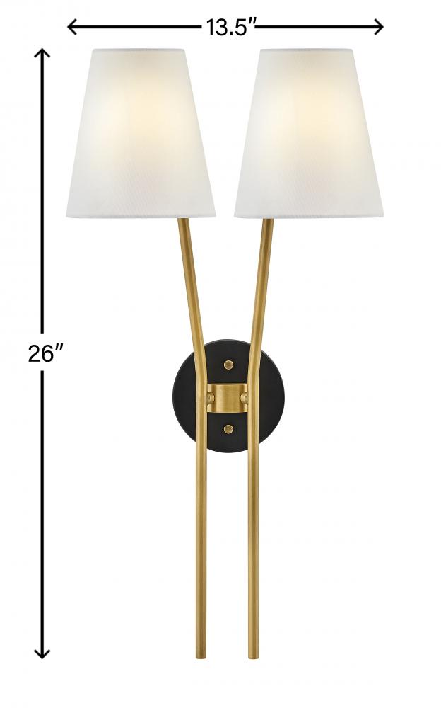 Large Two Light Sconce