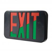 Cooper Lighting Solutions APX6RGBK - ALL PRO EXIT RED GRN AC ONLY BK