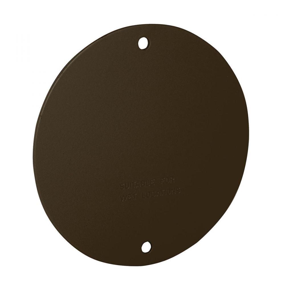 ROUND WEATHERPROOF BLANK COVER - BRONZE