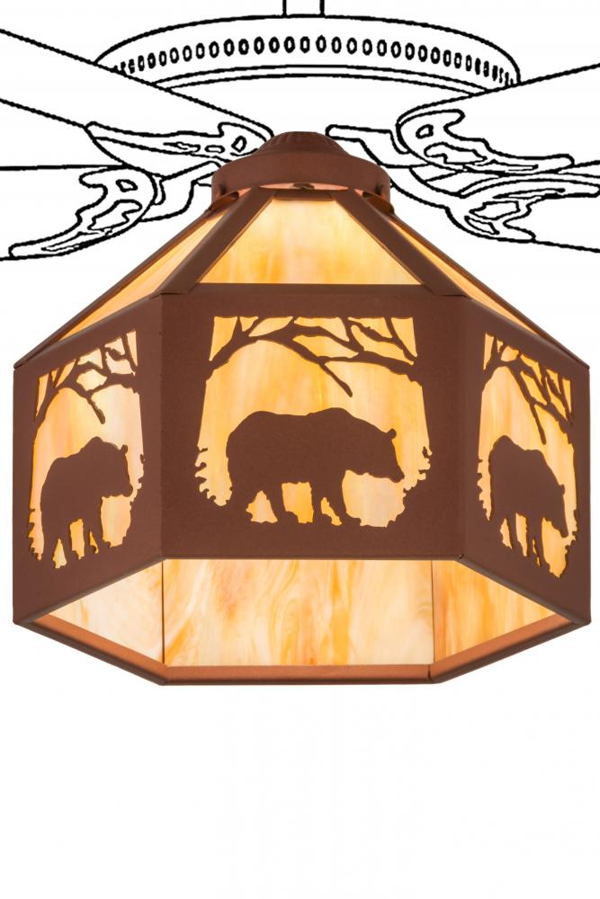 13&#34;W Lone Bear Fan Light