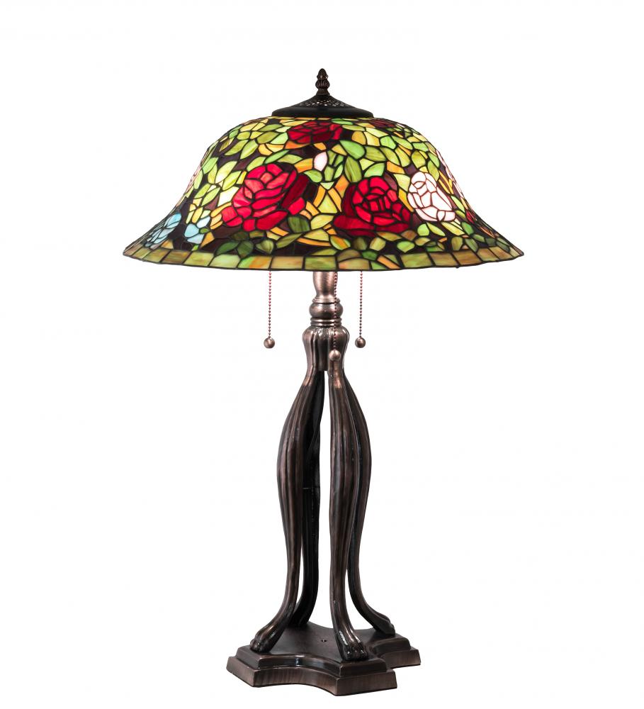 30&#34; High Tiffany Rosebush Table Lamp