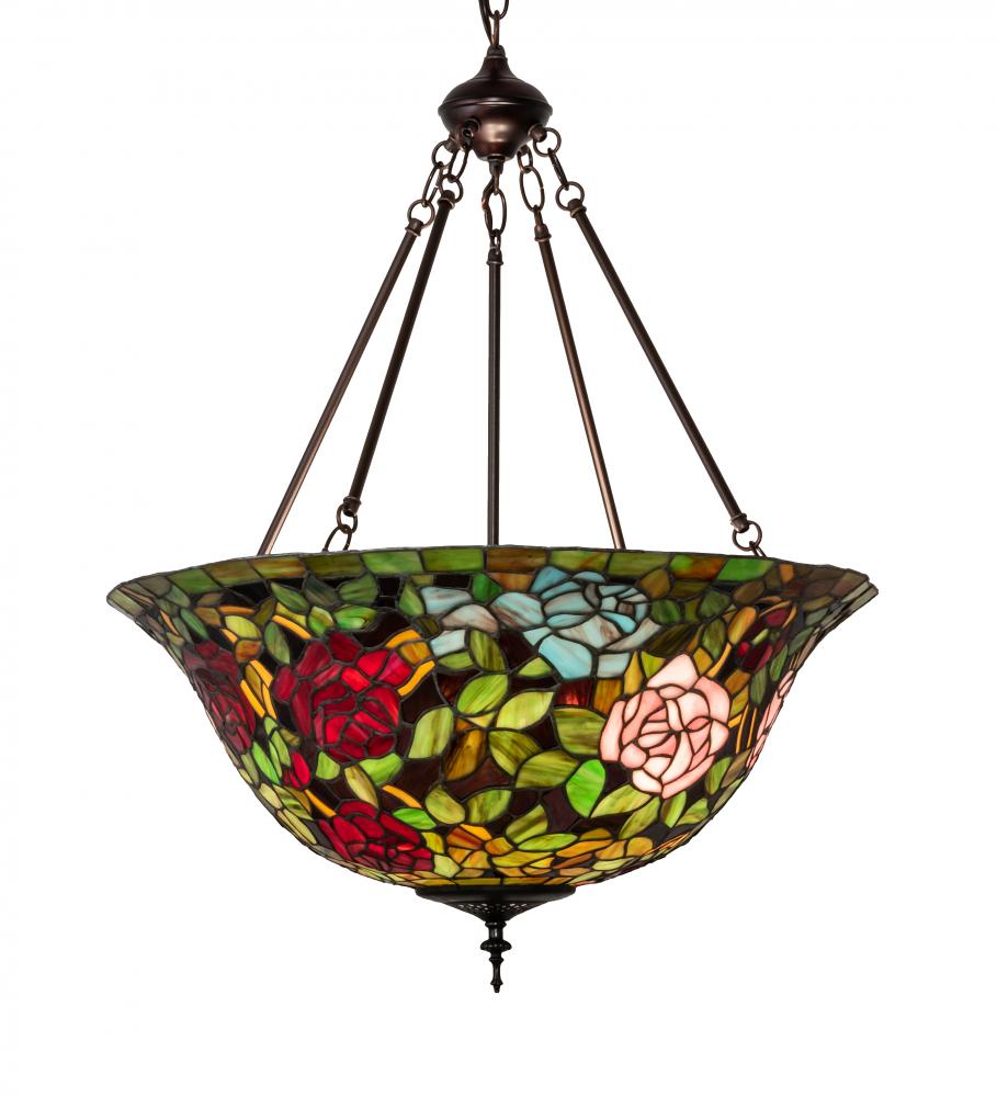 24&#34; Wide Tiffany Rosebush Inverted Pendant