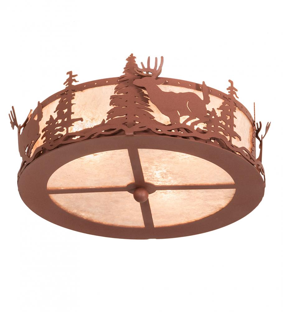 16&#34; Wide Deer at Dusk Fan Light Fixture