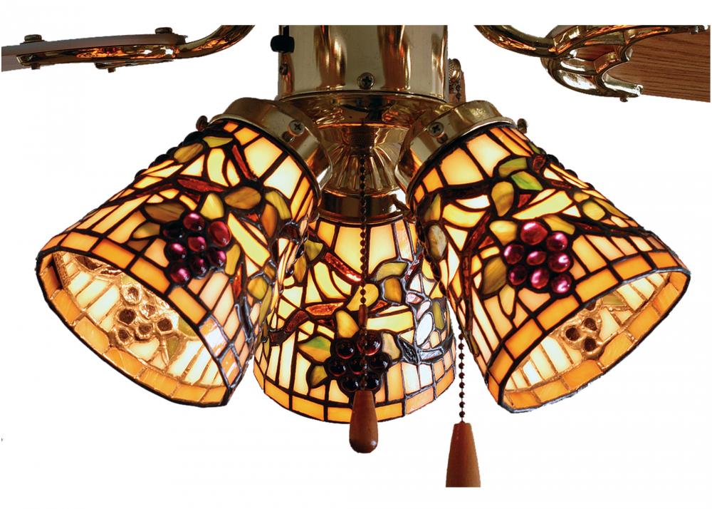 4&#34; Wide Jeweled Grape Fan Light Shade