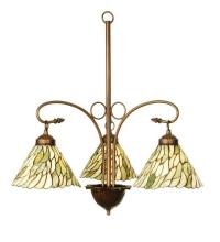 Meyda White 103042 - 24"W Willow Jadestone 3 LT Chandelier