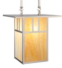 Meyda White 106383 - 14&#34;Sq Double Bar Mission Pendant