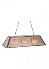 Meyda White 106959 - 48&#34; Long Tri-Panel Oblong Pendant