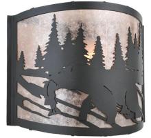 Meyda White 107450 - 12&#34;W Grizzly Bear Left Wall Sconce