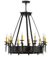 Meyda White 112388 - 35&#34;W Costello 10 LT Chandelier