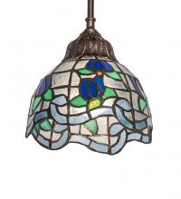 Meyda White 115802 - 7&#34; Wide Roseborder Mini Pendant