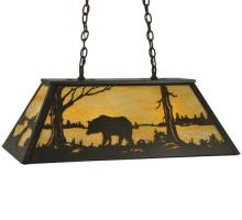 Meyda White 130626 - 33&#34; Long Bear at Lake Oblong Pendant
