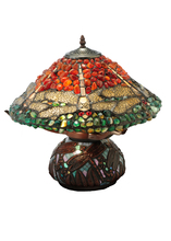 Meyda White 138101 - 16.5&#34;H Dragonfly Polished Agata Table Lamp