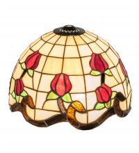 Meyda White 13865 - 12&#34; Wide Roseborder Shade