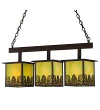 Meyda White 15038 - 36&#34; Long Mountain Pine 3 Light Island Pendant