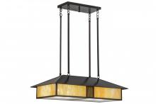 Meyda White 152601 - 36&#34;L Double Bar Mission Oblong Pendant