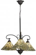 Meyda White 153966 - 30&#34;W Willow Jadestone 3 LT Chandelier