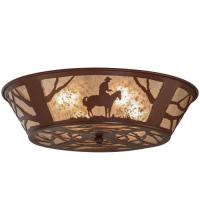Meyda White 15438 - 22&#34;W Cowboy Flushmount