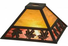 Meyda White 155314 - 13&#34;Sq Maple Leaf Shade