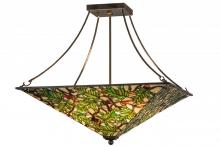 Meyda White 163023 - 26&#34; Square Acorn & Oak Leaf Flushmount