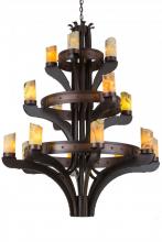 Meyda White 183607 - 48&#34; Wide Castilla Jadestone 16 Light Three Tier Chandelier