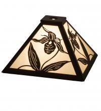 Meyda White 18790 - 11&#34; Square Lady Slipper Shade