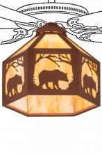 Meyda White 188258 - 13"W Lone Bear Fan Light