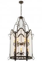 Meyda White 190487 - 33&#34;W Dubrek 12 LT Foyer Lantern