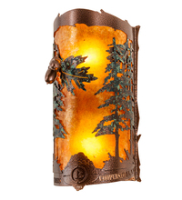 Meyda White 199701 - 6&#34; Wide Boulders Personalized Wall Sconce