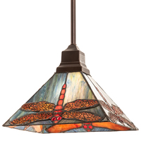 Meyda White 204364 - 10&#34; Square Prairie Dragonfly Pendant