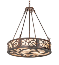 Meyda White 211327 - 24&#34; Wide Dean Inverted Pendant
