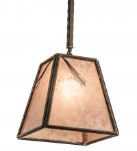 Meyda White 212044 - 12&#34; Square Lone Pine Needle Pendant